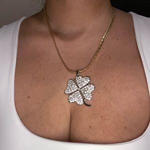 Steve Sasco Hearts in Clover Necklace